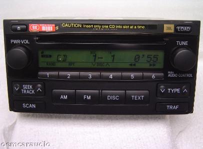 Toyota Matrix JBL Radio and 6 CD Changer 86120-02420 2004-2007