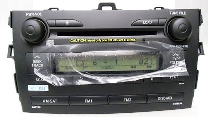 NEW TOYOTA Corolla Radio Stereo 6 Disc Changer MP3 CD Player Factory OEM A51846 86120-02770 2009 2010 2011