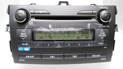 Toyota Corolla Radio MP3 CD Player 86120-02B00 2009-2011