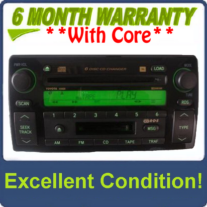 Toyota Camry JBL Radio Tape and 6 Disc CD Changer 86120-AA060 2002-2004