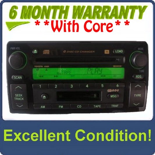 Toyota Camry JBL Radio Tape and 6 Disc CD Changer 86120-AA060 2002-2004
