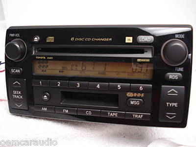 Toyota Camry SE JBL RDS Radio Tape and 6 CD Changer 86120-AA090 2002-2004