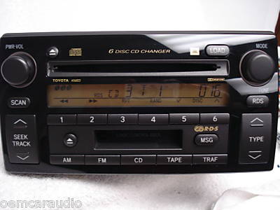 Toyota Camry SE JBL RDS Radio Tape and 6 CD Changer 86120-AA090 2002-2004