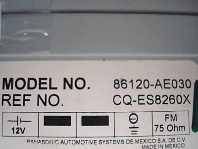 2004 - 2008 Sienna JBL Radio Tape and 6 CD Changer