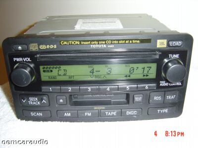 NEW Toyota JBL Sequoia Tundra Radio 6 Disc Changer CD Tape Cassette Player 86120-0C120 2003 2004