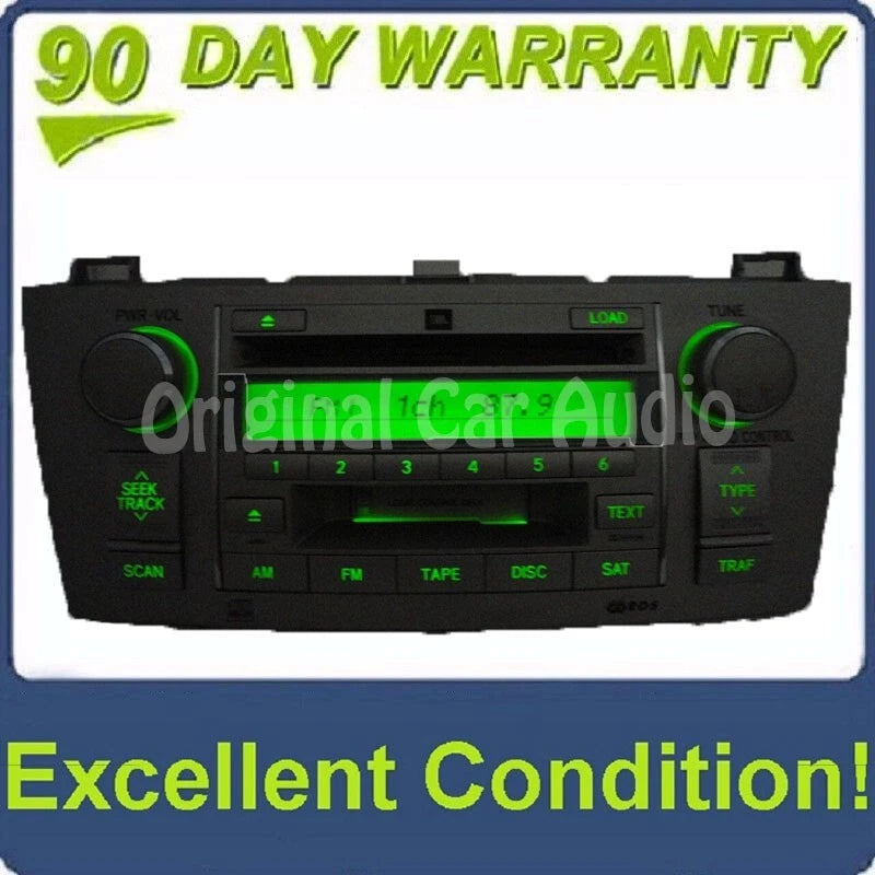 2004 - 2008 Toyota Solara JBL OEM Sat Radio 6 Disc CD Changer Tape Cassette A56831
