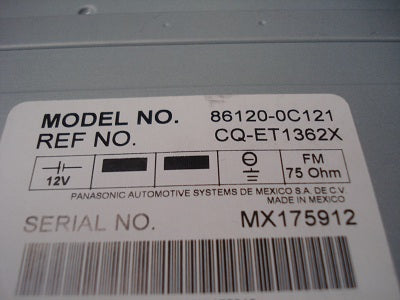 2003 2004 Toyota Tundra Sequoia Radio Tape 6 CD Player a56835 a56829