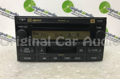 TOYOTA Rav4 4Runner JBL RDS Radio Tape 6 Disc CD Changer A56837 2003 2004 2005