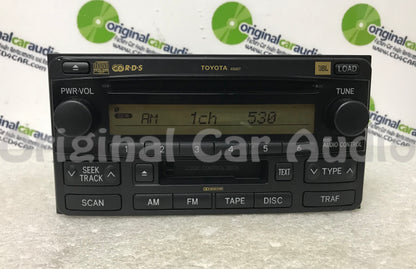 TOYOTA Rav4 4Runner JBL RDS Radio Tape 6 Disc CD Changer A56837 2003 2004 2005