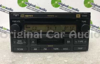 TOYOTA Rav4 4Runner JBL RDS Radio Tape 6 Disc CD Changer A56837 2003 2004 2005