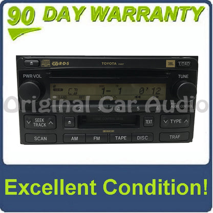 TOYOTA Rav4 4Runner JBL RDS Radio Tape 6 Disc CD Changer A56837 2003 2004 2005