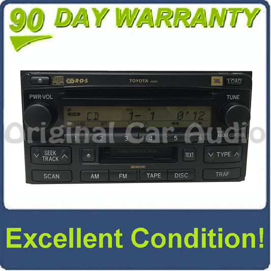 TOYOTA Rav4 4Runner JBL RDS Radio Tape 6 Disc CD Changer A56837 2003 2004 2005