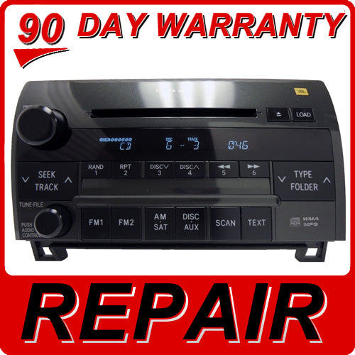 Repair for 2007 - 2012 TOYOTA Sequoia Tundra OEM 6 Disc Changer CD Player Repair Service