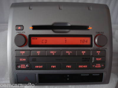 2005 - 2011 Toyota Tacoma XM  Radio MP3 and CD Player