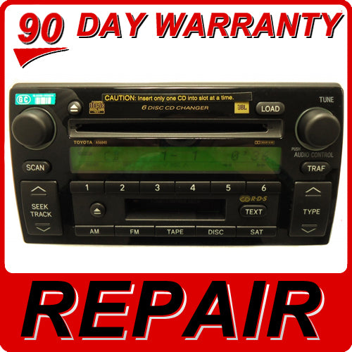 Repair for 2002 - 2006 Toyota Camry JBL Radio 6 Disc Changer CD Player Repair Service