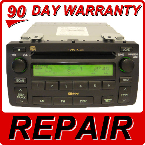 Repair for 2003 - 2008 Toyota Corolla OEM Radio 6 Disc Changer CD Player Repair Service