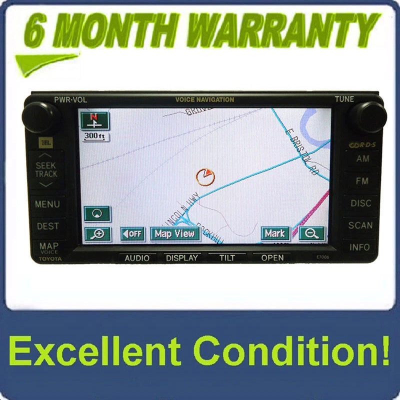 2005 - 2007 Toyota Navigation GPS System Radio 4 Disc CD Changer E7006