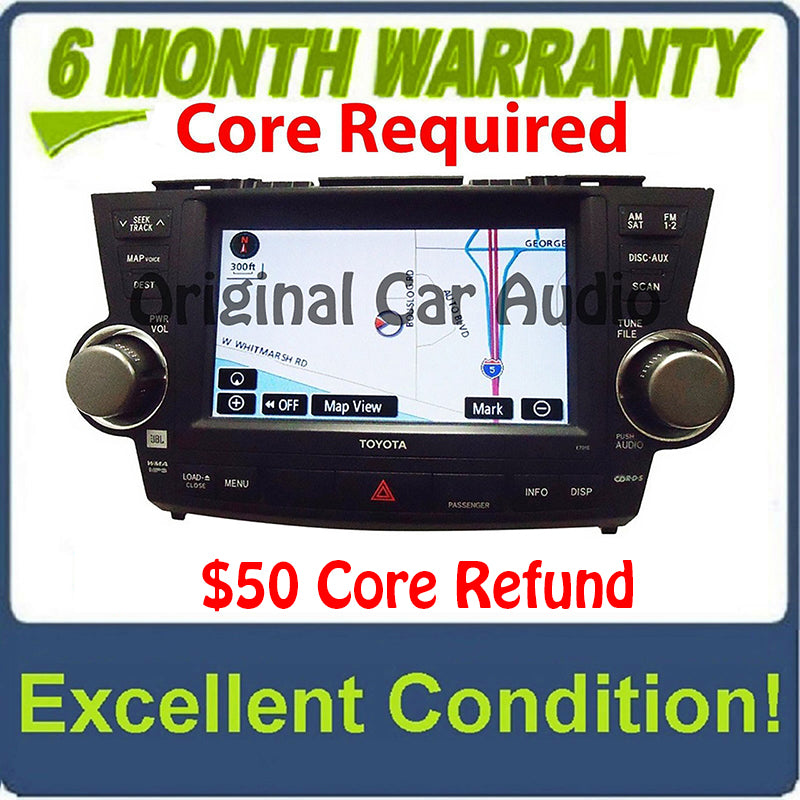 Toyota Highlander HYBRID Navigation GPS E7015 Radio CD Player oem