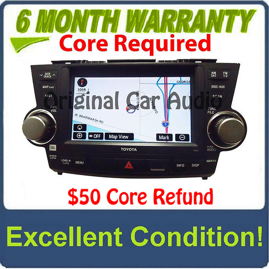 Toyota Highlander HYBRID Navigation GPS E7015 Radio CD Player oem