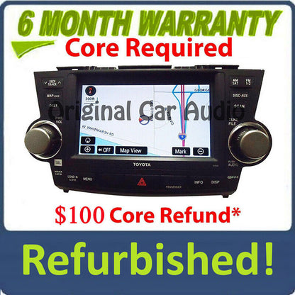 Refurbished Toyota Highlander HYBRID  Navigation GPS E7015 Radio CD Player oem