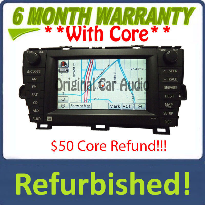 Refurbished E7022 Toyota Prius jbl navigation gps system radio 2010 2011