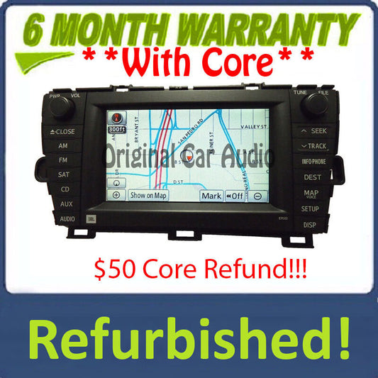 Refurbished E7022 Toyota Prius jbl navigation gps system radio 2010 2011