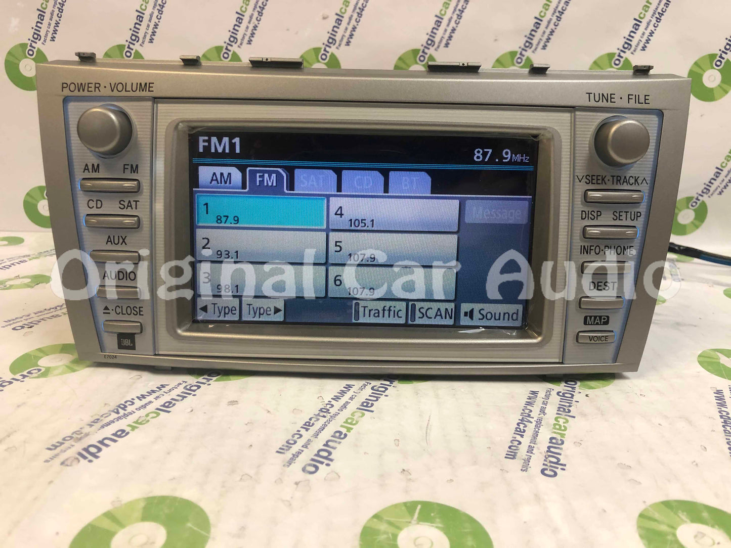Refurbished 2010 2011 10 11 TOYOTA Camry OEM JBL Navigation GPS System Radio Stereo 4 Disc Changer CD Player E7024 New Screen
