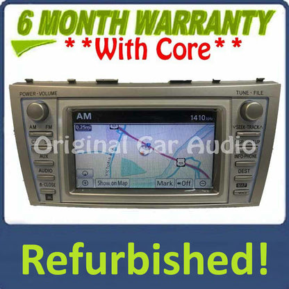 Refurbished 2010 2011 10 11 TOYOTA Camry OEM JBL Navigation GPS System Radio Stereo 4 Disc Changer CD Player E7024 New Screen