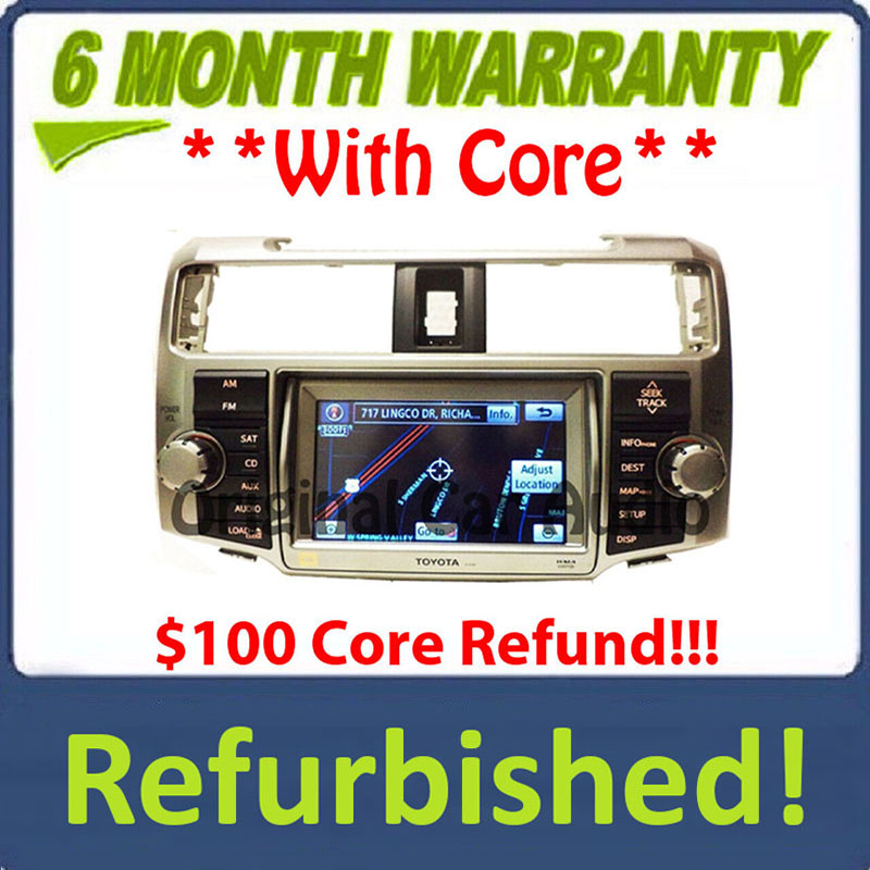 Refurbished 2010 - 2013 Toyota 4Runner OEM JBL Navigation GPS Radio AM FM 4 Disc Changer MP3 CD Player E7028