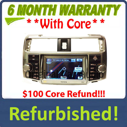 Refurbished 2010 - 2013 Toyota 4Runner OEM JBL Navigation GPS Radio AM FM 4 Disc Changer MP3 CD Player E7028