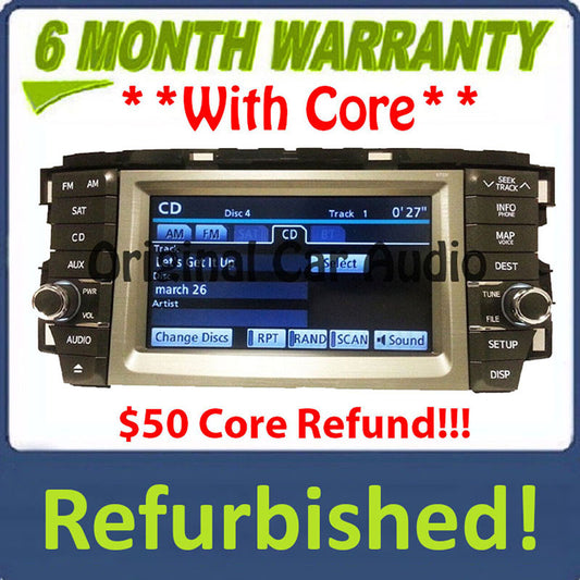 Refurbished 2011 - 2012 TOYOTA Avalon OEM Navigation JBL Radio Stereo 4 Disc Changer MP3 CD Player Satellite Bluetooth Ready E7031