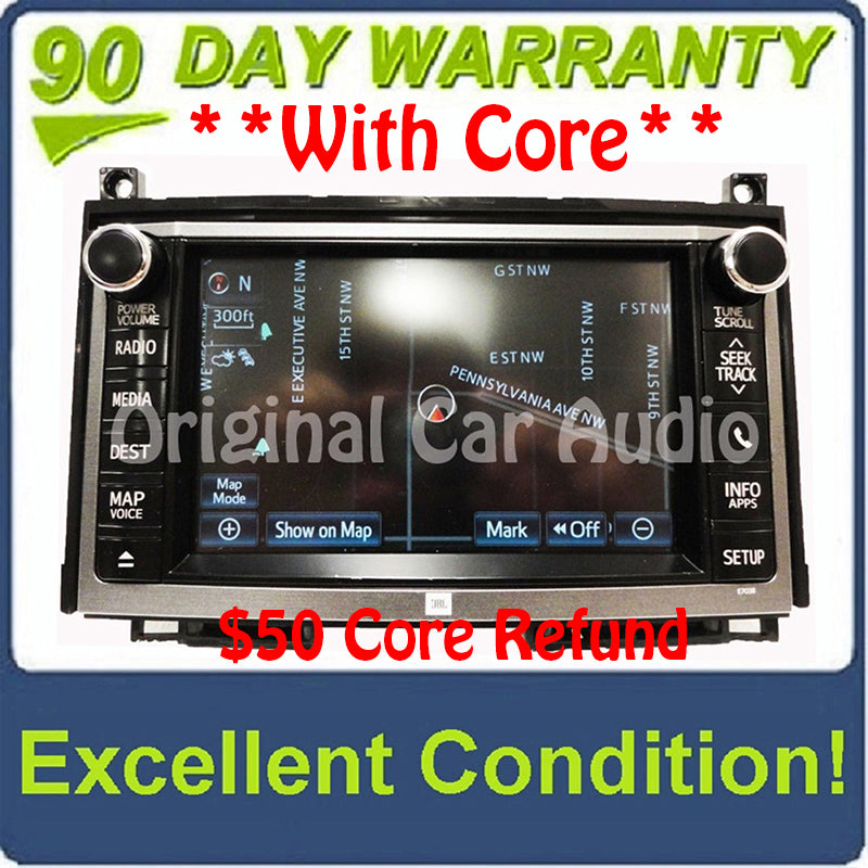 2013 2014 Toyota Venza Navigation GPS JBL Radio AM FM MP3 CD player Bluetooth stereo E7038