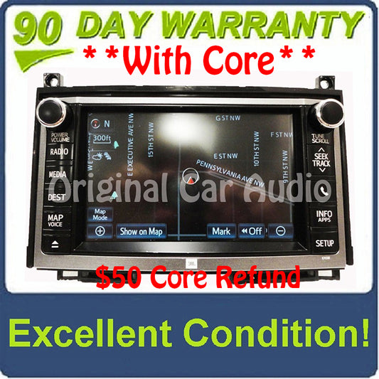 2013 2014 Toyota Venza Navigation GPS JBL Radio AM FM MP3 CD player Bluetooth stereo E7038