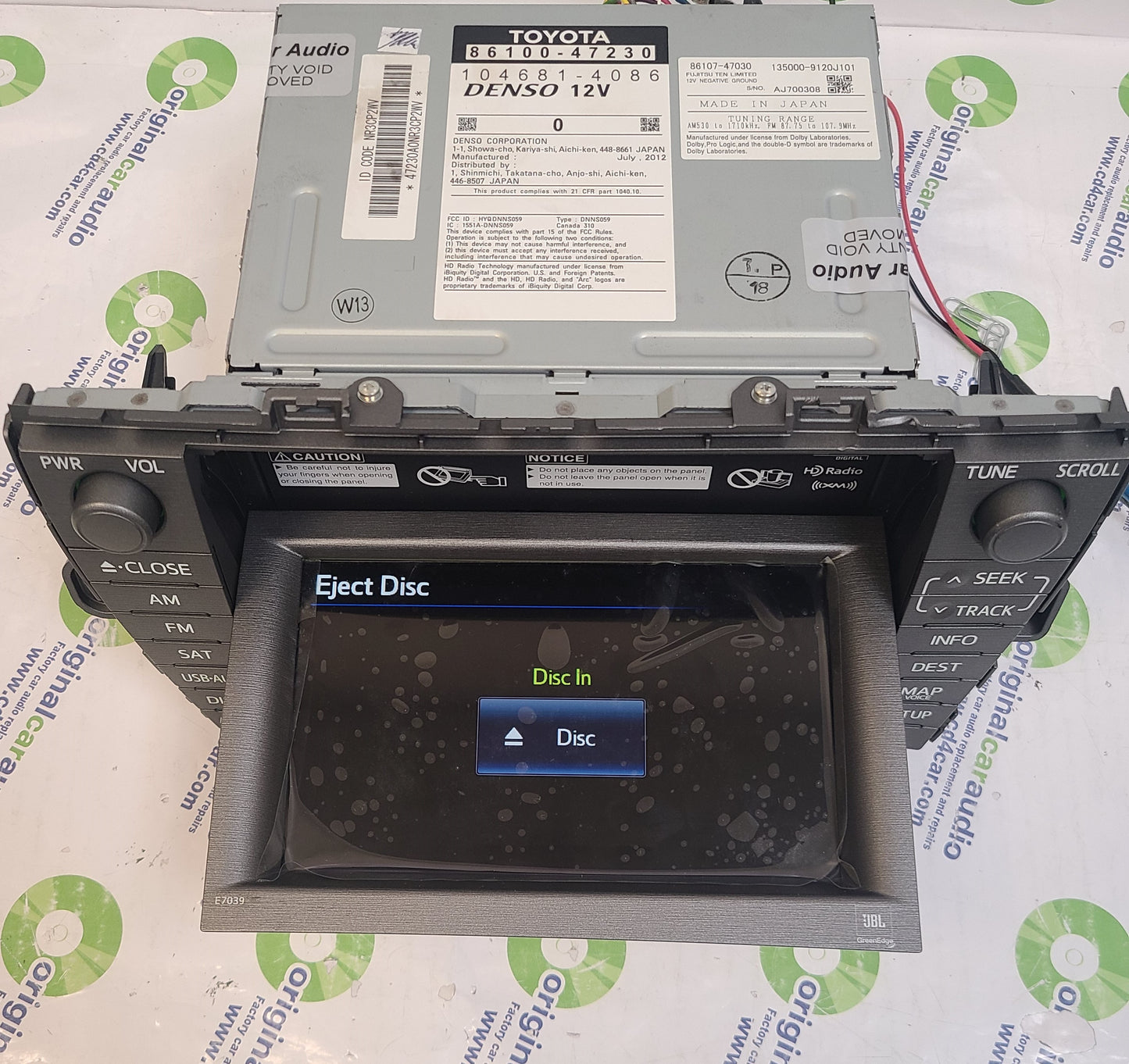 Refurbished 2013 2014 TOYOTA Prius Touch Screen Bluetooth AM FM Radio MP3 CD Player E7039 Factory OEM