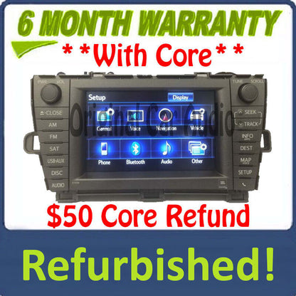 Refurbished 2013 2014 TOYOTA Prius Touch Screen Bluetooth AM FM Radio MP3 CD Player E7039 Factory OEM