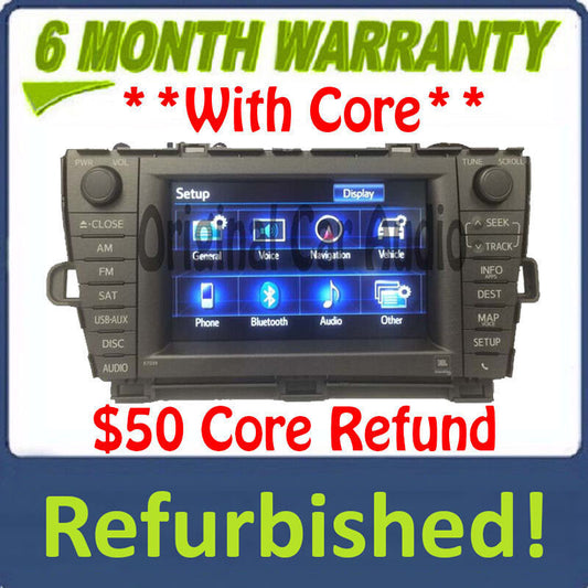 Refurbished 2013 2014 TOYOTA Prius Touch Screen Bluetooth AM FM Radio MP3 CD Player E7039 Factory OEM