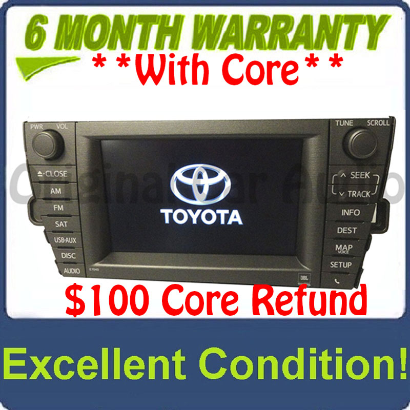 2013 2014 Toyota Prius OEM Navigation GPS 4 Disc Changer Receiver AM FM Radio MP3 CD Player E7040, 86100-47240