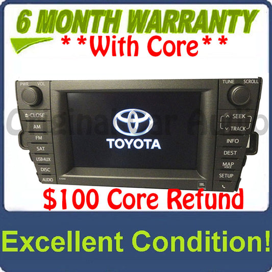 2013 2014 Toyota Prius OEM Navigation GPS 4 Disc Changer Receiver AM FM Radio MP3 CD Player E7040, 86100-47240