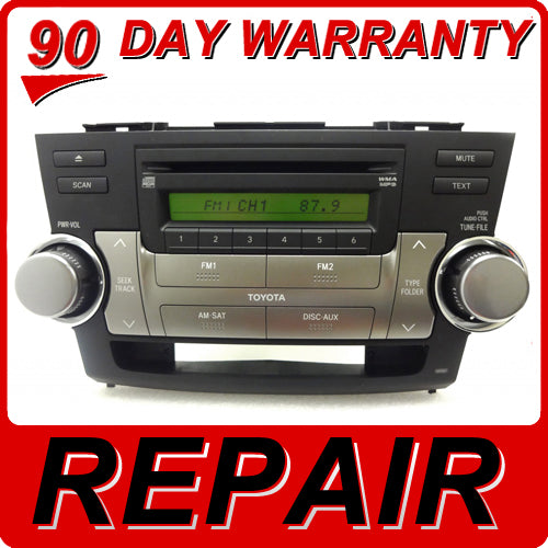 Toyota Highlander Repair Service Radio mp3 CD Player oem fix jbl