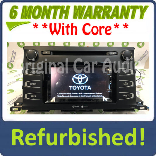 Refurbished 2014 - 2019 Toyota Highlander OEM Bluetooth AM FM SAT HD Radio Gracenote Receiver