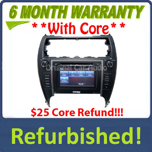 Refurbished 2013 - 2014 Toyota Camry OEM Touch Screen Radio Entune CD Disc Player P10507