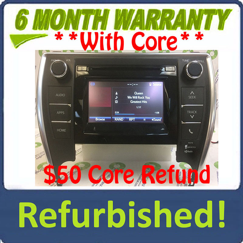2015 - 2017 Refurbished Toyota Camry OEM Gracenote Touch Screen Display AM FM Radio Receiver P10719