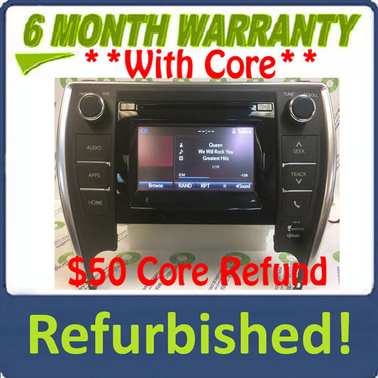 2015 - 2017 Refurbished Toyota Camry OEM Gracenote Touch Screen Display AM FM Radio Receiver P10719