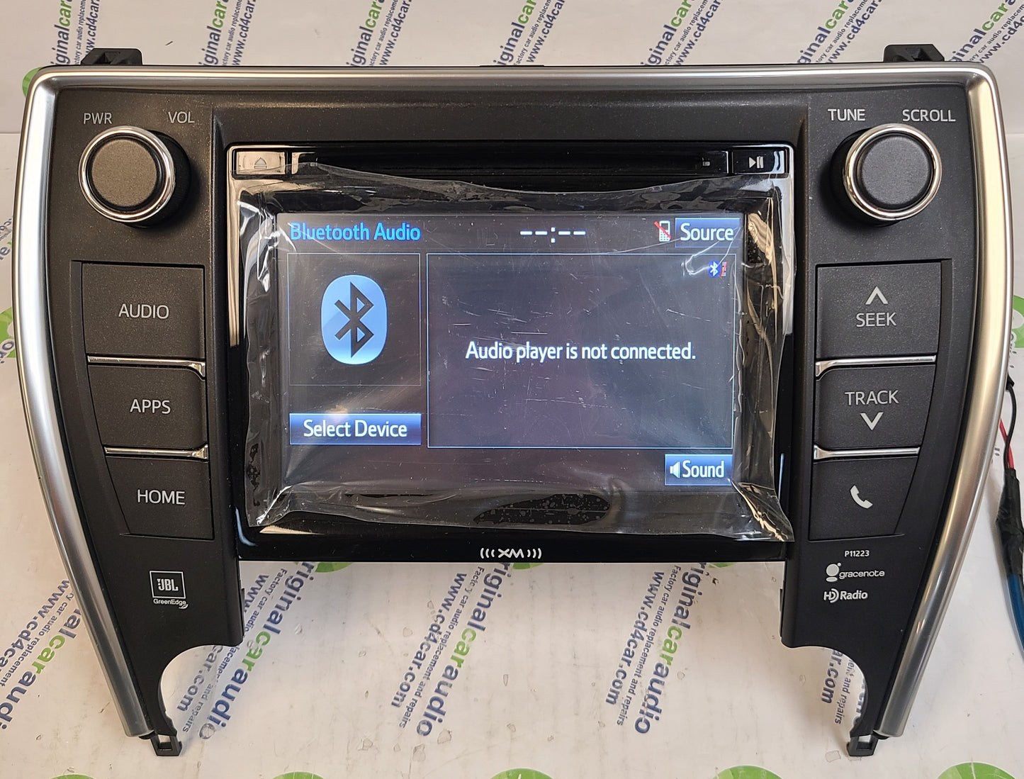 Refurbished 2015 - 2017 Toyota Camry OEM AM FM XM HD Touch Screen JBL Radio Gracenote P11223