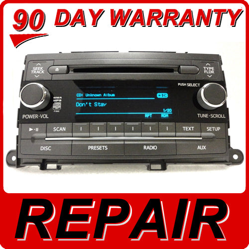 Repair your 2010 2011 Toyota Sienna Radio Stereo CD Player Repair Service