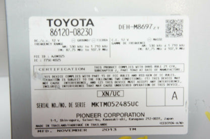 2011-2014 Toyota Sienna AM FM CD WMA Mp3 Radio Receiver 86120-08230 OEM
