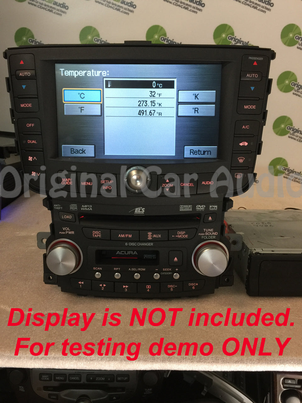 Acura TL Tape 6 Disc CD Player MP3 XM DVD AUX 2007 2008, 1TB6