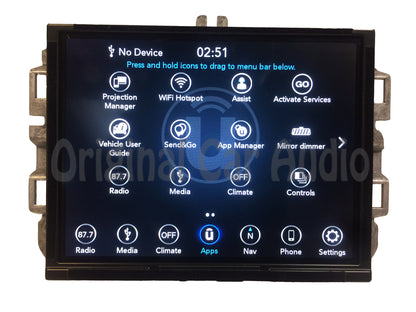 Refurbished 2019 - 2021 Ram Jeep Grand Cherokee OEM Uconnect 8.4 VP4R-A Navigation Multi Media Receiver