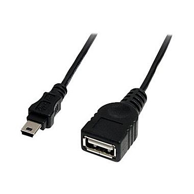 Female USB to Male Mini USB Extension Cable