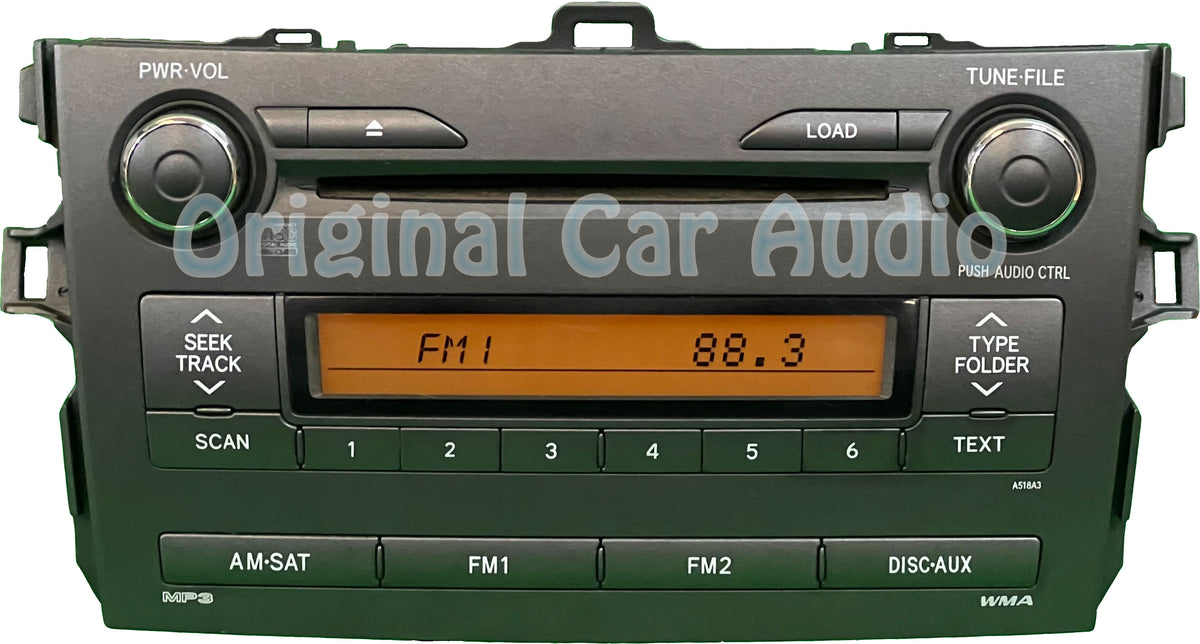 TOYOTA Corolla Radio Stereo 6 Disc Changer MP3 CD Player Factory OEM A518A3 86120-02B20 2009 2010